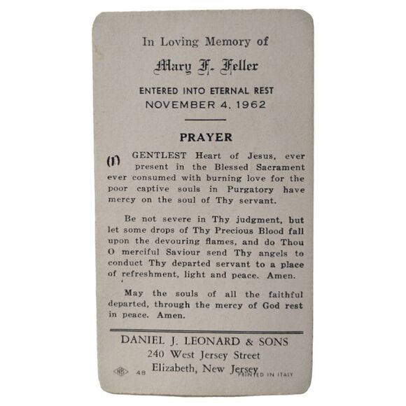 Vintage Catholic Prayer Cards Lot of 4 1950s 1960s Ephemera Lithograph Booklet. - Picture 9 of 11